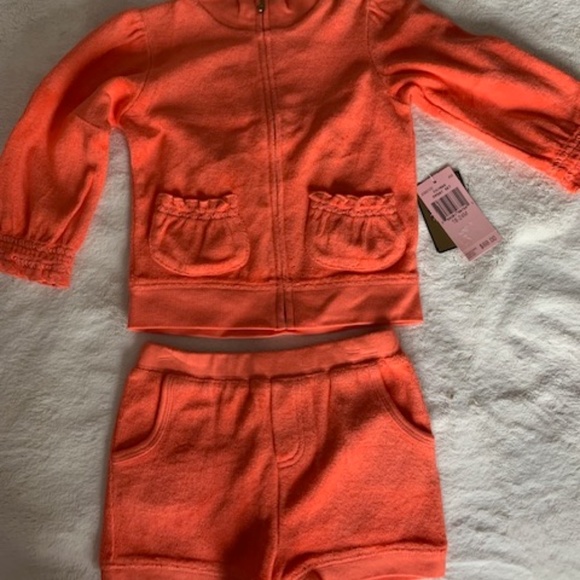 NWT'S JUICY COUTURE CAYMAN TERRY CLOTH SHORT SET JACKET W/ SHORTS- 2 Piece 18-24